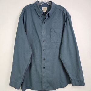 L. L. Bean Shirt Flannel Brushed Cotton Button Front Men's XXL Reg Athleisure